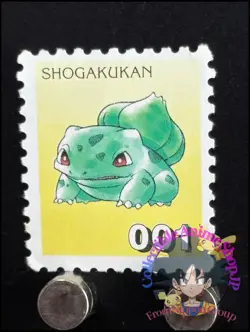 Bulbasaur Pokemon Stamp Card Japanese Shogakukan Nintendo Game Anime TCG C - Image 1