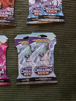 11x Pokemon TCG Sword & Shield Chilling Reign Sleeved Booster Pack 10 Cards New - Image 5