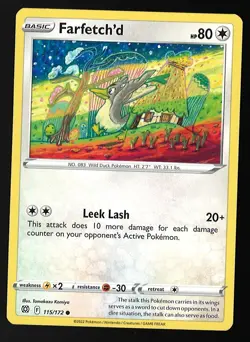 Farfetch'd 115/172 Pokemon Card Brilliant Stars Common 80 HP Near Mint N8 - Image 1