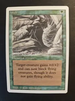 Web 1994 Revised Edition Rare Enchant Creature Green NM MtG Magic the Gathering - Image 3