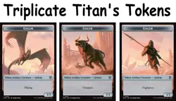 Triplicate Titan's Golem Token x3 Lot - #13/14/15 - Aetherdrift - NM MTG - Image 1