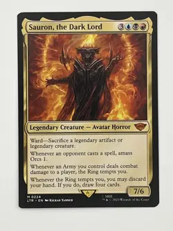 MTG Lord of the Rings, Sauron, the Dark Lord Mythic Legendary Creature - Image 1