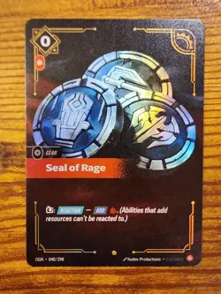 Seal Of Rage - 40/298 - Riftbound Origins - League Of Legends - Image 1