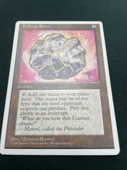 MTG Fellwar Stone Fourth Edition Moderately Played Condition Artifact Vintage!! - Image 1