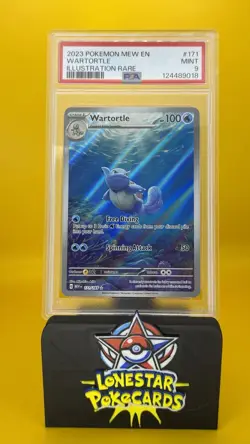 2023 POKEMON MEW EN-151 ILLUSTRATION RARE #171 WARTORTLE PSA 9 - Image 1