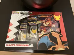Pokemon Celebrations 25th Anniversary Lance’s Charizard V Collection Box Sealed - Image 1