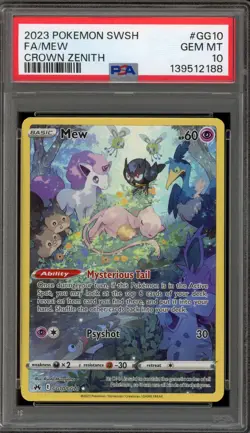Pokemon Mew Crown Zenith Galarian Gallery Full Art #GG10 PSA 10 Gem Mint - Image 1