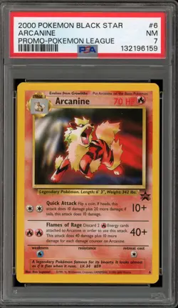 Pokemon Arcanine League Black Star Promo #6 PSA 7 - Image 1