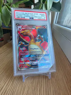 2017 POKEMON BLACK STAR PROMO SM60 FULL ART/CHARIZARD GX CHARIZARD GX Mint PSA 9 - Image 1