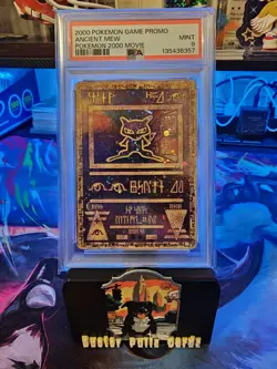 2000 Pokemon Ancient Mew Holo PSA 9 Movie Game Promo Double Swirl! - Image 1