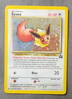 Holographic WOTC Black Star Promotional Pokemon Card: Eevee #11 - Image 1