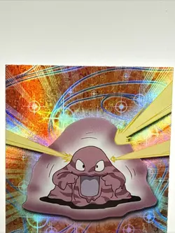 Pokemon Topps Grimer #88 TV Animation Rainbow Foil Blue Logo - Image 2
