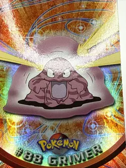 Pokemon Topps Grimer #88 TV Animation Rainbow Foil Blue Logo - Image 4