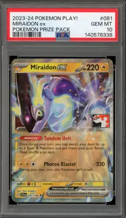 Pokemon Miraidon ex Pokemon Prize Pk. PLAY! Promo #081 PSA 10 Gem Mint - Image 1