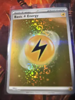 Pokemon - Basic Lightning Energy 004 SV 151 Cosmo Holo Near Mint 3 Swirls - Image 2