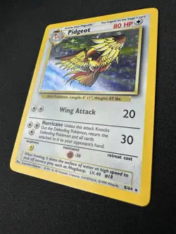 1999 Pokemon Pidgeot Jungle 8/64 Holo Rare No Set Symbol Error - Image 2