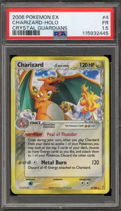 Pokemon Charizard EX Crystal Guardians Holo Rare #4 PSA 1.5 - Image 1