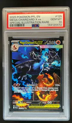 2025 Pokemon Mega Charizard X ex Special Illustration Rare #125/094 PSA 10 - Image 1