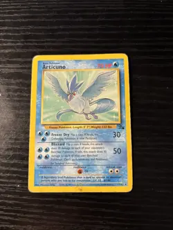Pokemon TCG Articuno 17/62 Fossil Set Non-Holo Unlimited WOTC VTG 1999 - Image 1