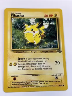 Pikachu 60/64 Jungle Regular 1999 Unlimited Pokemon Game TCG - Image 1