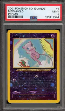 Pokemon Mew Southern Islands Holo Promo #1 PSA 9 Mint - Image 1