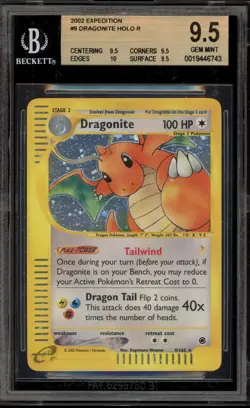 Pokemon Dragonite Expedition Holo Rare #9 BGS 9.5 Gem Mint - Image 1