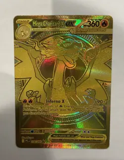 Mega Charizard X ex Gold 130/094 Pokemon Phantasmal Flames - Image 1