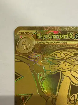 Mega Charizard X ex Gold 130/094 Pokemon Phantasmal Flames - Image 3