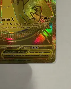 Mega Charizard X ex Gold 130/094 Pokemon Phantasmal Flames - Image 5