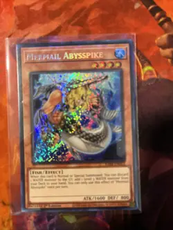 YUGIOH MERMAIL ABYSSPIKE QUARTER CENTUTY SECRET RARE RA04-EN012 - Image 1