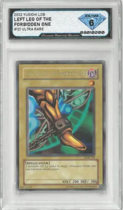 2002 Yugioh! LEFT LEG OF THE FORBIDDEN ONE #LOB-121 Ultra Rare 💎 DSG 6 EX/NM - Image 1