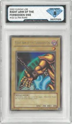 2002 Yugioh! RIGHT ARM OF THE FORBIDDEN ONE #LOB-122 Ultra Rare 💎 DSG 8 NM/Mint - Image 1