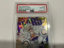 2023 One Piece Monkey.D.Luffy Alt Art OP05-119 Awakening of the New Era PSA 10 - Image 2