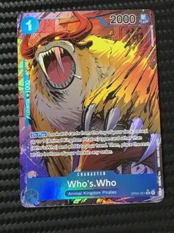 One Piece TCG - Who’s Who (Alt Art) #OP04-051 Kingdoms of Intrigue NM - Image 1