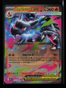 Mega Charizard X ex 013/094 Holo ME02: Phantasmal Flames Pokemon Card - Image 1