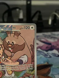 Pokemon TCG Destined Rivals Arven's Greedent Illustration Rare Card 205/182 - Image 4