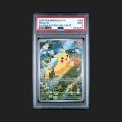 Pokemon Pikachu TCG SVP 088 Black Star Promo Card Paldea Adventure Chest PSA 9 - Image 1