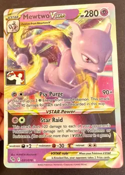 Mewtwo VSTAR 031/078 Play! Prize Pack Series 3 Pokemon Card Exclusive Promo - Nm - Image 3