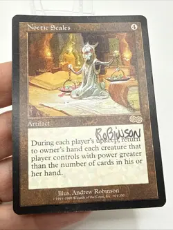 Noetic Scales Urza's Saga Magic The Gathering MTG Card - SIGNED - Robinson +++ - Image 2