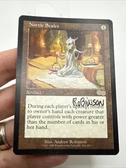 Noetic Scales Urza's Saga Magic The Gathering MTG Card - SIGNED - Robinson +++ - Image 5