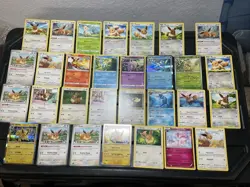 (30) EEVEE CARDS LOT VTG GLACEON LEAFEON ESPEON JOLTEON EVOLUTION Holo Korean - Image 1