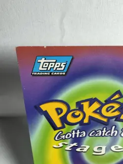 #01 BULBASAUR Stage 1 POKEMON E1 of 12 1999 Trading Card TOPPS Blue Logo - Image 4