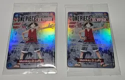 Two Monkey.D.Luffy One Piece US Voyage College Basketball Cards/Poster Sealed - Image 1