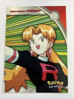 Pokemon Team Rocket Cassidy HV5 Heroes Villains Topps Card Series 2 TV Edition - Image 1