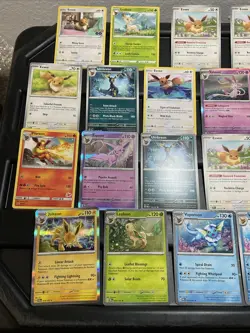 (30) EEVEE CARDS LOT VTG GLACEON LEAFEON ESPEON JOLTEON EVOLUTION Holo Swirls - Image 2