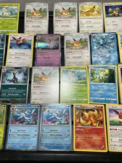 (30) EEVEE CARDS LOT VTG GLACEON LEAFEON ESPEON JOLTEON EVOLUTION Holo Swirls - Image 3