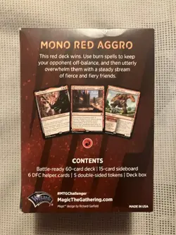 MTG Magic Mono Red Aggro Challenger Deck 2021 Brand New Factory Sealed - Image 2