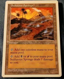 Sulfurous Springs X3 MtG Magic: Ice Age 1995 5th 7th - Image 4