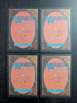 Demonic Tutor Set of 4 * REVISED * 3 NM + 1 LP * Magic the Gathering MtG - Image 2