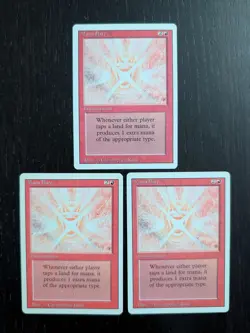 Mana Flare Set of 3 * REVISED * 2 NM + 1 LP * Magic the Gathering MtG - Image 1
